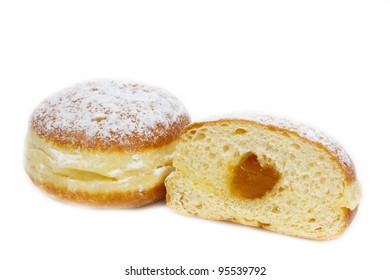 Bismarck Krapfen Apricot Jam Bismarck Cut Stock Photo 580849762 ...