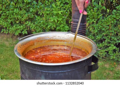 Traditional Goulash Soup In The Garden