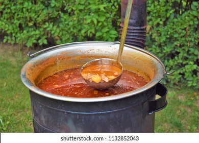 Traditional Goulash Soup In The Garden