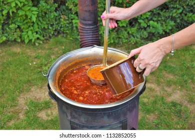 Traditional Goulash Soup In The Garden