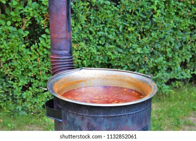 Traditional Goulash Soup In The Garden