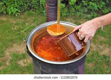 Traditional Goulash Soup In The Garden