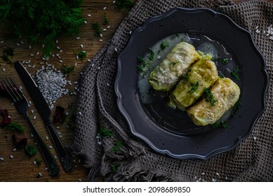 Traditional Greek Cabbage Roll With Meet And Rice.