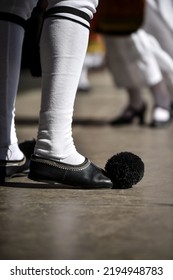 Traditional Greek Costume Detail During A Dance Performance 