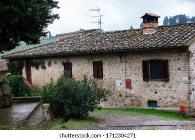 Traditional Guest House At Winery In Toscana Italy. Popular Tourist Attraction. Overnight Place For Wine Tasting