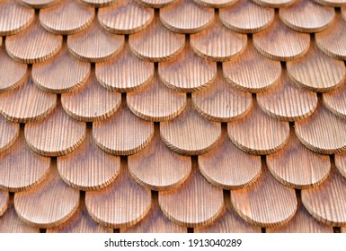 traditional half round shingle roof