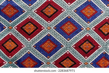 traditional handmade Turkish style rug pattern - Shutterstock ID 2283687971