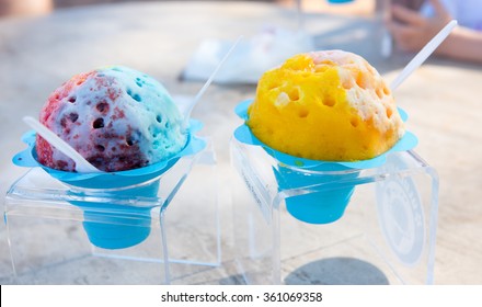 Traditional Hawaiian Shaved Ice Dessert 