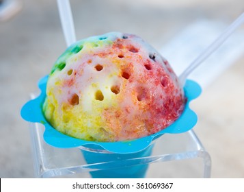 Traditional Hawaiian Shaved Ice Dessert 