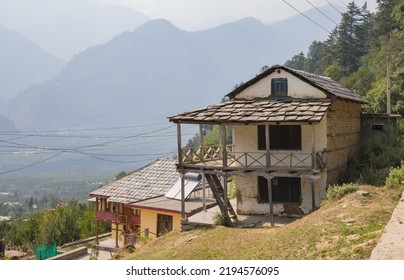 Traditional Himachali Indian House Made Wood Stock Photo 2194576095 ...