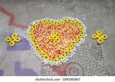 Traditional Hindu Kolam For Festival