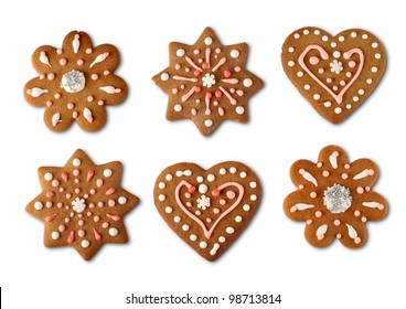 Traditional home made Christmas cookie ginger breads - Powered by Shutterstock