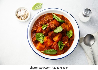 Traditional Homemade Befreit Casserole With Potato And Spinach