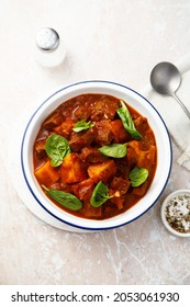 Traditional Homemade Befreit Casserole With Potato And Spinach