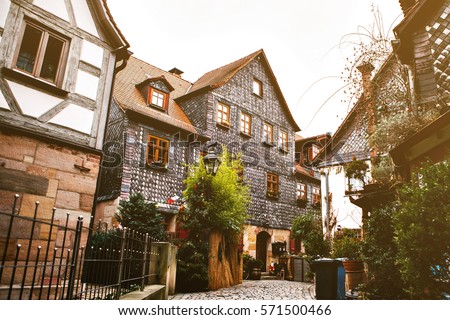 Traditional House German Style Bavaria Architecture Stock Photo (Edit