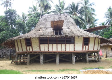 Traditional House Of Nias Tribe Indonesia