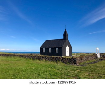 Traditional Icelandic church, West Province - Shutterstock ID 1229991916