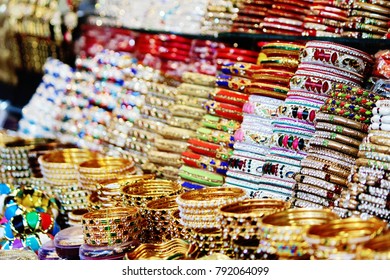 Traditional Indian Bangles Bracelets Market Udaipur Stock Photo ...