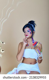 Traditional Indian Bold Holi Concept Photography With Body Paint 