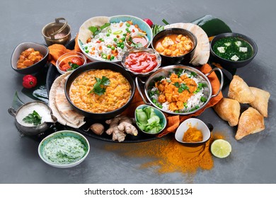 Traditional Indian cuisine. Indian recipes food various. 