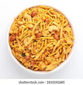Traditional Indian snack, a mixture of cashew, peanuts, sev, boondi, spices. aslo called chiwda  - Shutterstock ID 1810242685