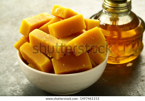 Traditional Indian Sweetsmilk Peda Pheda Vegetarian Stock Photo