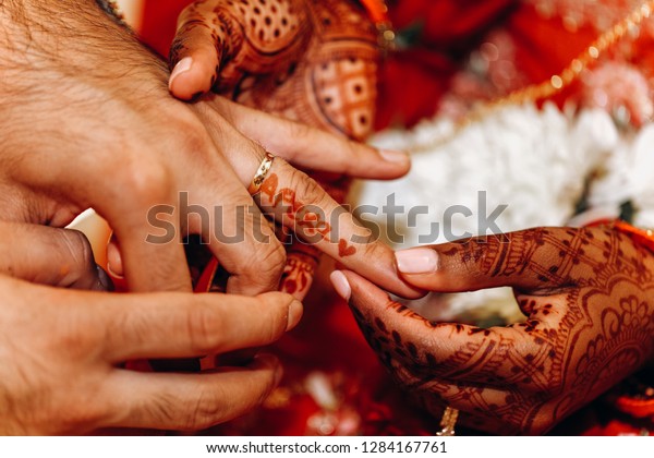 Traditional Indian Wedding Hindu Bride Henna Stock Photo Edit Now