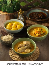 Traditional Indonesian Home Cook Meal For Ied Holiday Comfort Food On The Table Family Meal