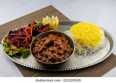 Traditional Iranian Gheyme Stew With Rice