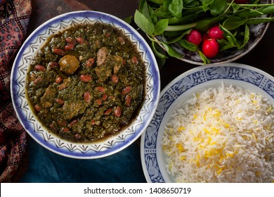 Traditional Iranian Ghormeh Sabzi Food