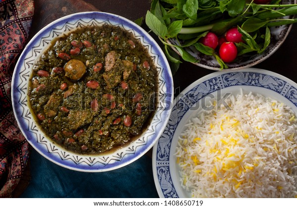 Traditional Iranian Ghormeh Sabzi Food Stock Photo (Edit Now) 1408650719