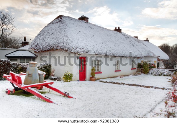 Traditional Irish Cottage Winter Time Adare Stock Photo Edit Now