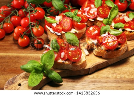 Similar – Hausgemachte italienische Bruschetta