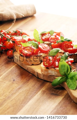 Similar – Hausgemachte italienische Bruschetta A