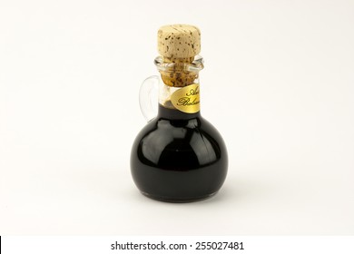 Traditional Italian Balsamic Vinegar Isolated On White Background