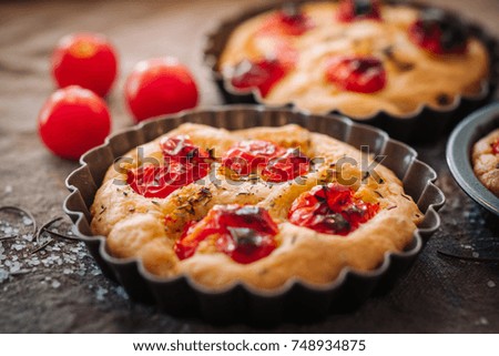 Similar – Traditional Italian focaccia bread