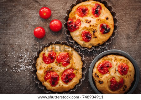 Similar – Traditional Italian focaccia bread