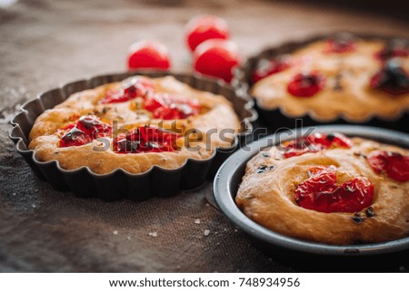 Similar – Traditional Italian focaccia bread