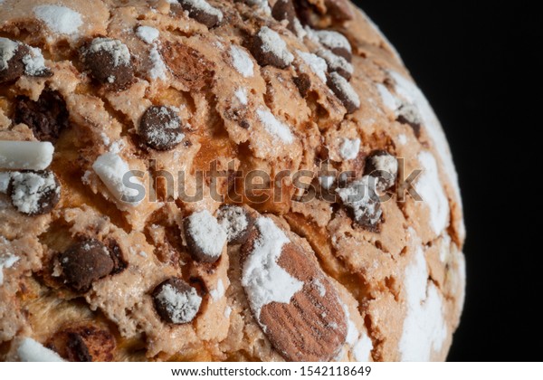 Traditional Italian Homemade Christmas Panettone Typical Of Milan With