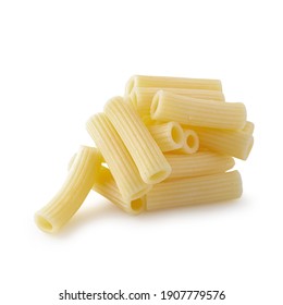 Traditional Italian Pasta Boil Until Cooked Isolated On White Background