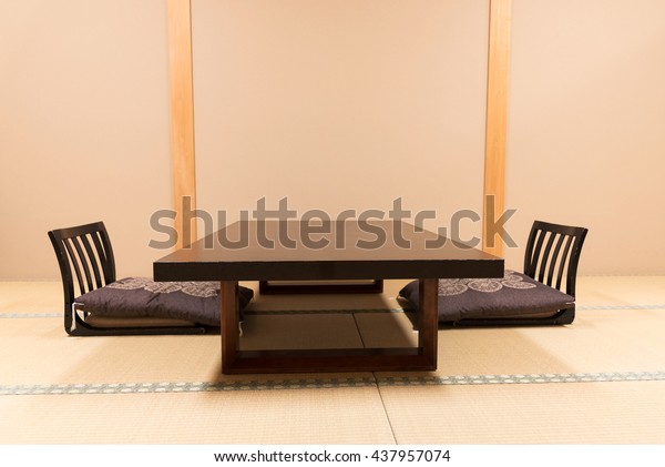 Traditional Japanese Dining Table On Tatami Stock Photo Edit Now 437957074