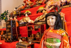 Traditional Japanese Dolls With Step Decoration