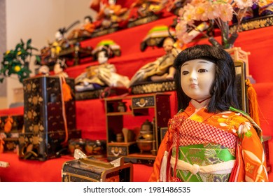 Traditional Japanese Dolls With Step Decoration