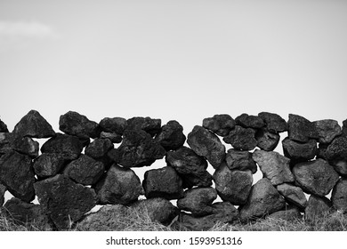 A Traditional Jeju Island Stone Wall