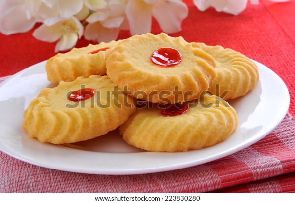 Traditional Jelly Biscuits Stock Photo (Edit Now) 223830280