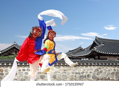 The Traditional Korean Bongsan Masked Dance