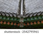 traditional Korean roof and eaves in the Buddhist temple