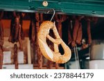 Traditional Kringle hanging at a butcher