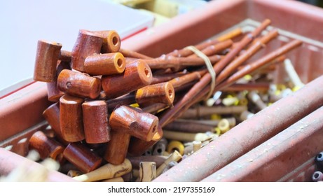 Traditional Kurdish Tobacco Smoking Pipe On The Market In Erbil Iraq