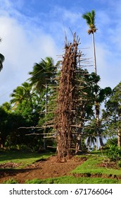 Traditional Land Diving (Nangol) Tower In Pentecost Island, Vanuatu